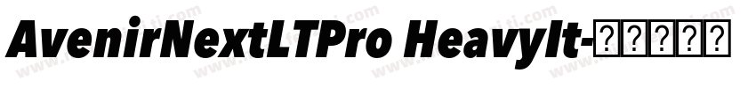 AvenirNextLTPro HeavyIt字体转换
